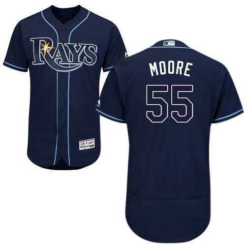 Tampa Bay Rays #55 Matt Moore Light Navy Flexbase Stitched Jersey DingZhi,We sell and wholesale Tampa Bay Rays #55 Matt Moore Light Navy Flexbase Stitched Jersey DingZhi on line form chian!