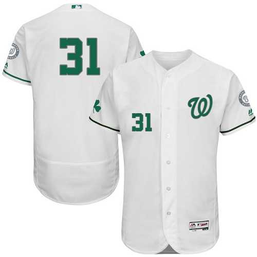 Washington Nationals #31 Max Scherzer White St. Patrick's Day Flexbase Stitched Jersey DingZhi,We sell and wholesale Washington Nationals #31 Max Scherzer White St. Patrick's Day Flexbase Stitched Jersey DingZhi on line form chian!