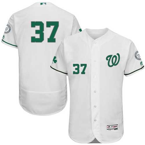 Washington Nationals #37 Stephen Strasburg White St. Patrick's Day Flexbase Stitched Jersey DingZhi,We sell and wholesale Washington Nationals #37 Stephen Strasburg White St. Patrick's Day Flexbase Stitched Jersey DingZhi on line form chian!