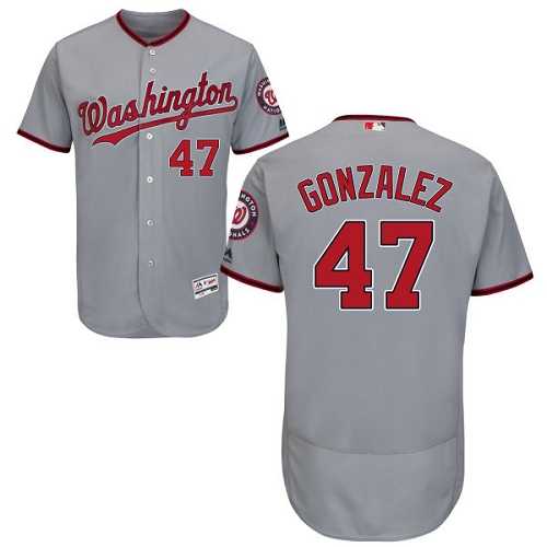 Washington Nationals #47 Gio Gonzalez Gray Flexbase Stitched Jersey DingZhi,We sell and wholesale Washington Nationals #47 Gio Gonzalez Gray Flexbase Stitched Jersey DingZhi on line form chian!