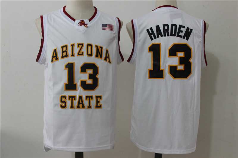 Arizona State Sun Devils #13 James Harden White College Basketball Jersey,We sell and wholesale Arizona State Sun Devils #13 James Harden White College Basketball Jersey on line form chian!