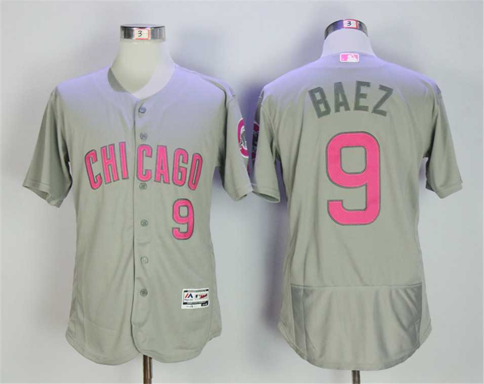 Chicago Cubs #9 Javier Baez Gray 2017 Mother's Day Flexbase Jersey,We sell and wholesale Chicago Cubs #9 Javier Baez Gray 2017 Mother's Day Flexbase Jersey on line form chian!
