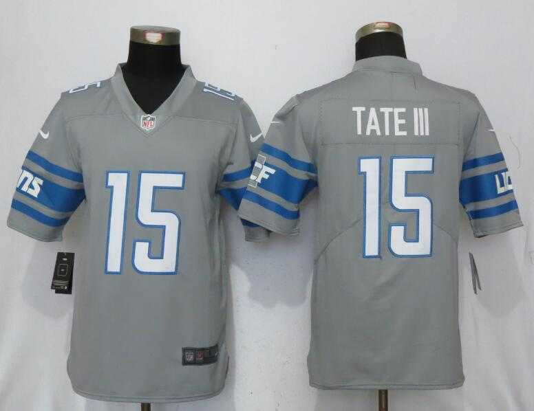 Nike Limited Detroit Lions #15 Tate lll 2017 Color Rush Gray Jersey,We sell and wholesale Nike Limited Detroit Lions #15 Tate lll 2017 Color Rush Gray Jersey on line form chian!