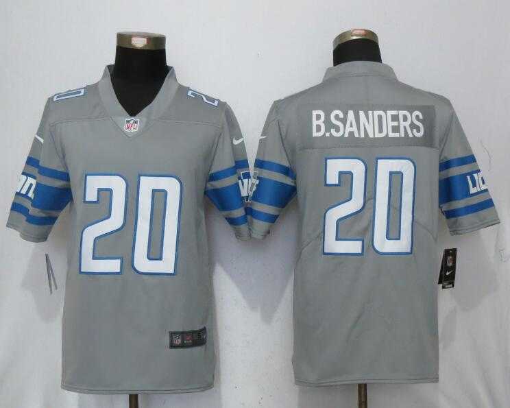 Nike Limited Detroit Lions #20 B.Sanders 2017 Color Rush Gray Jersey,We sell and wholesale Nike Limited Detroit Lions #20 B.Sanders 2017 Color Rush Gray Jersey on line form chian!