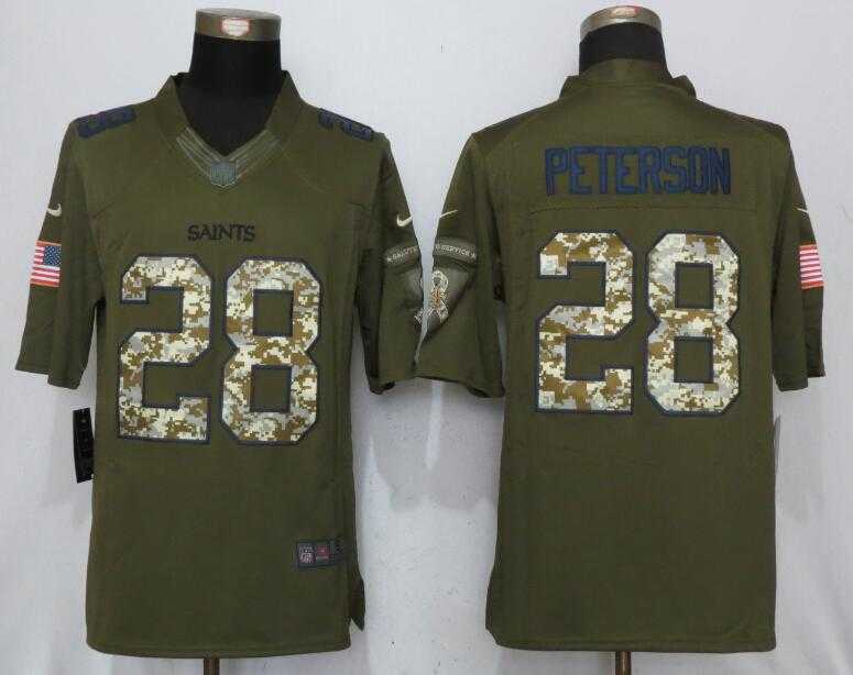 Nike Limited New Orleans Saints #28 Adrian Peterson Green Salute To Service Jersey,We sell and wholesale Nike Limited New Orleans Saints #28 Adrian Peterson Green Salute To Service Jersey on line form chian!