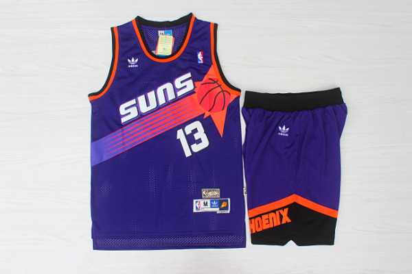 Suns #13 Steve Nash Purple Hardwood Classics Jersey(With Shorts),We sell and wholesale Suns #13 Steve Nash Purple Hardwood Classics Jersey(With Shorts) on line form chian!