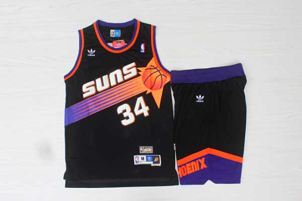 Suns #34 Charles Barkley Black Hardwood Classics Jersey(With Shorts),We sell and wholesale Suns #34 Charles Barkley Black Hardwood Classics Jersey(With Shorts) on line form chian!