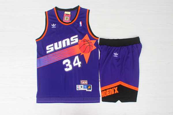 Suns #34 Charles Barkley Purple Hardwood Classics Jersey(With Shorts),We sell and wholesale Suns #34 Charles Barkley Purple Hardwood Classics Jersey(With Shorts) on line form chian!
