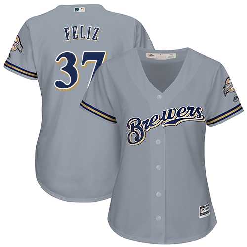 Women Milwaukee Brewers #37 Neftali Feliz Gray New Cool Base Jersey DingZhi,We sell and wholesale Women Milwaukee Brewers #37 Neftali Feliz Gray New Cool Base Jersey DingZhi on line form chian!
