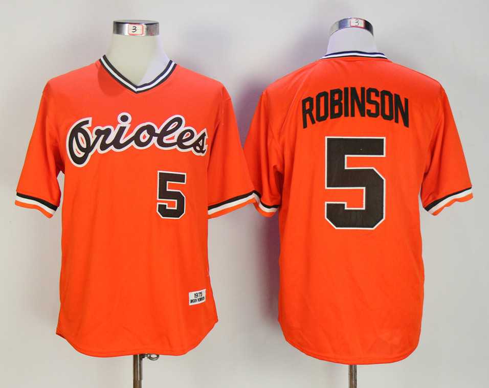 Baltimore Orioles #5 Brooks Robinson Orange 1975 Throwback Jersey,We sell and wholesale Baltimore Orioles #5 Brooks Robinson Orange 1975 Throwback Jersey on line form chian!