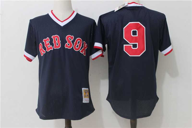 Boston Red Sox #9 Ted Williams Navy Blue Mitchell And Ness Throwback Jersey,We sell and wholesale Boston Red Sox #9 Ted Williams Navy Blue Mitchell And Ness Throwback Jersey on line form chian!