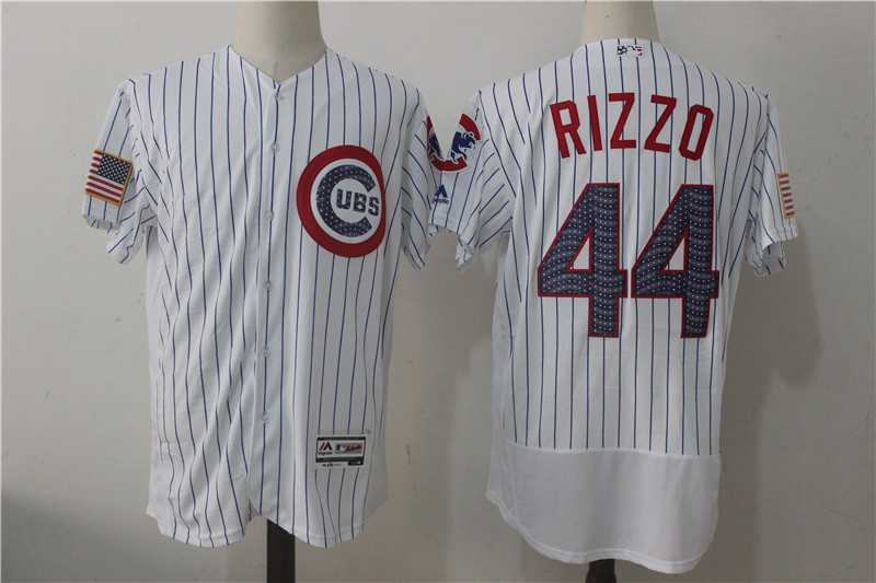 Chicago Cubs #44 Anthony Rizzo White 2017 Stars & Stripes Flexbase Jersey,We sell and wholesale Chicago Cubs #44 Anthony Rizzo White 2017 Stars & Stripes Flexbase Jersey on line form chian!