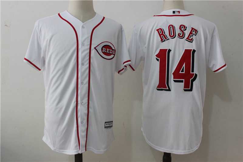 Cincinnati Reds #14 Pete Rose White New Cool Base Stitched Jersey,We sell and wholesale Cincinnati Reds #14 Pete Rose White New Cool Base Stitched Jersey on line form chian!