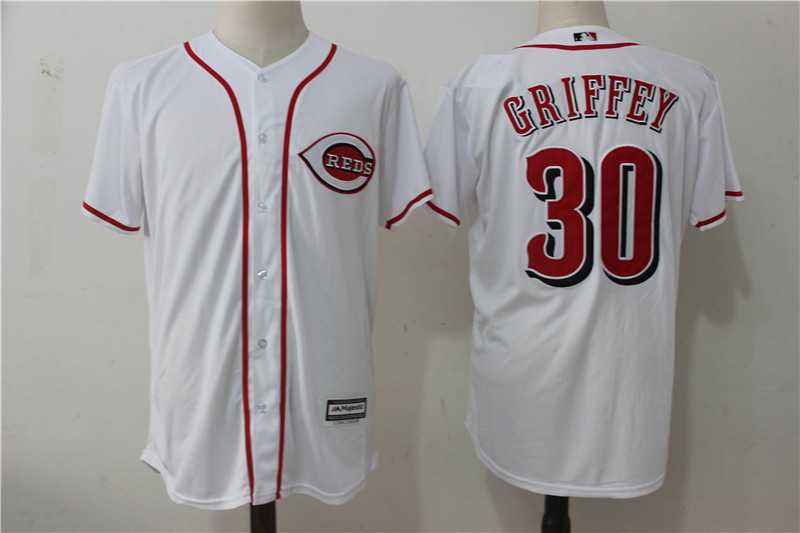 Cincinnati Reds #30 Ken Griffey White New Cool Base Stitched MLB Jersey,We sell and wholesale Cincinnati Reds #30 Ken Griffey White New Cool Base Stitched MLB Jersey on line form chian!