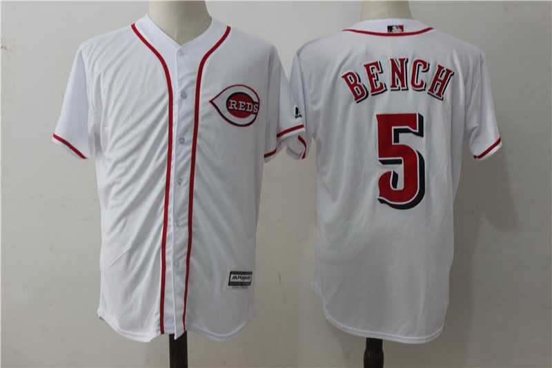 Cincinnati Reds #5 Johnny Bench White New Cool Base Stitched Jersey,We sell and wholesale Cincinnati Reds #5 Johnny Bench White New Cool Base Stitched Jersey on line form chian!