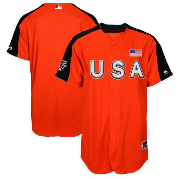 Customized Men's Team USA Majestic Blank Orange 2017 MLB All-Star Futures Game Authentic On-Field Jersey,We sell and wholesale Customized Men's Team USA Majestic Blank Orange 2017 MLB All-Star Futures Game Authentic On-Field Jersey on line form chian!