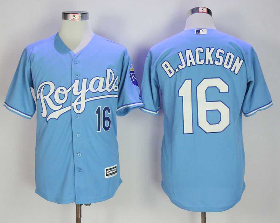 Kansas City Royals #16 Bo Jackson Light Blue Cool Base Jersey,We sell and wholesale Kansas City Royals #16 Bo Jackson Light Blue Cool Base Jersey on line form chian!