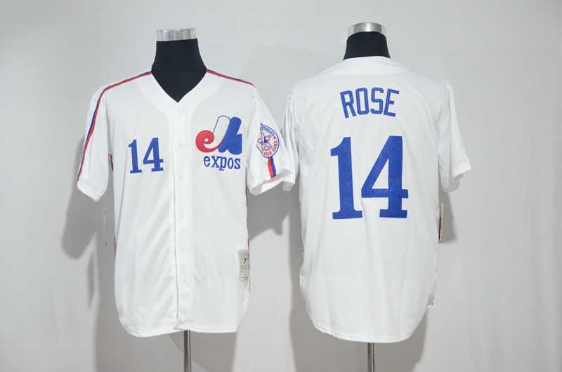 Montreal Expos #14 Rose White Mitchell And Ness Throwback Stitched Jersey,We sell and wholesale Montreal Expos #14 Rose White Mitchell And Ness Throwback Stitched Jersey on line form chian!