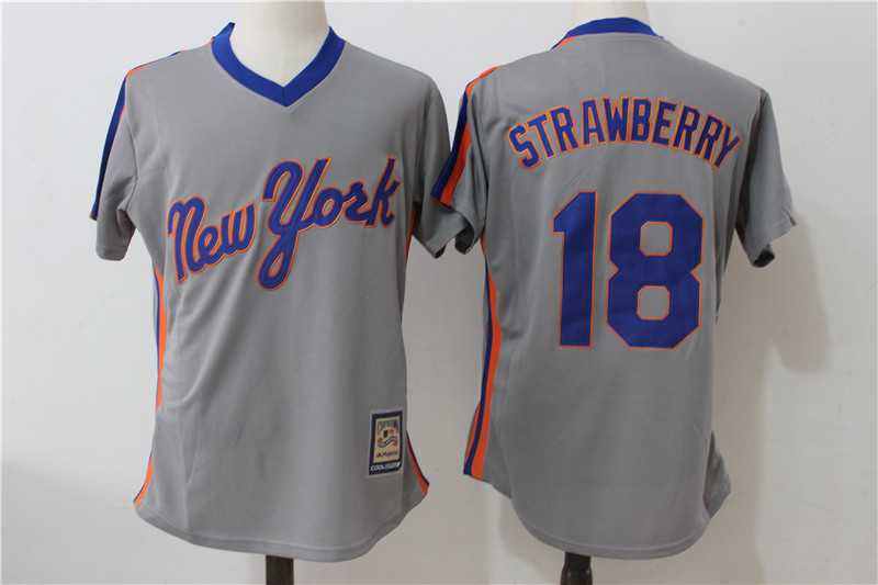 New York Mets #18 Darryl Strawberry Gray Mitchell And Ness Throwback Pullover Stitched Jersey,We sell and wholesale New York Mets #18 Darryl Strawberry Gray Mitchell And Ness Throwback Pullover Stitched Jersey on line form chian!