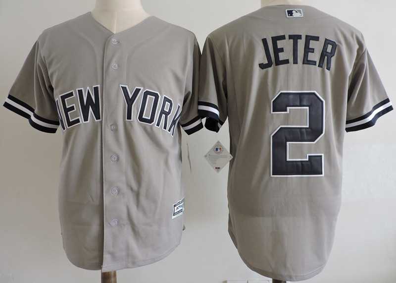 New York Yankees #2 Derek Jeter Gray New Cool Base Stitched Jersey,We sell and wholesale New York Yankees #2 Derek Jeter Gray New Cool Base Stitched Jersey on line form chian!