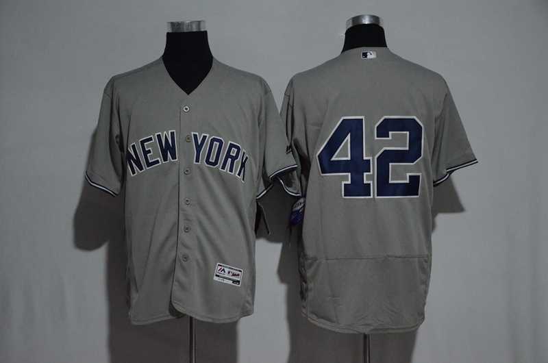 New York Yankees #42 Mariano Rivera (No Name) Gray Flexbase Stitched MLB Jersey,We sell and wholesale New York Yankees #42 Mariano Rivera (No Name) Gray Flexbase Stitched MLB Jersey on line form chian!