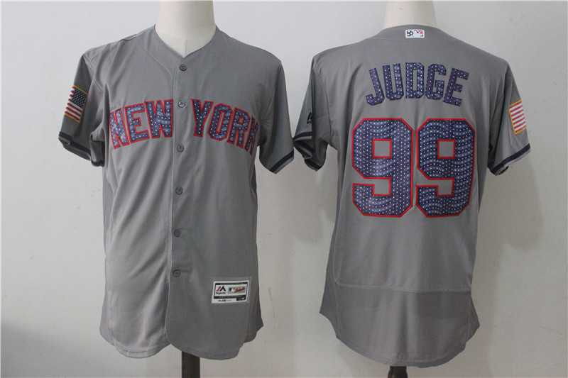 New York Yankees #99 Aaron Judge Gray 2017 Stars & Stripes Flexbase Jersey,We sell and wholesale New York Yankees #99 Aaron Judge Gray 2017 Stars & Stripes Flexbase Jersey on line form chian!