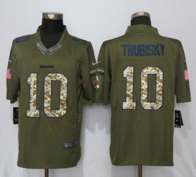 Nike Limited Chicago Bears #10 Mitchell Trubisky Green Salute To Service Jersey,We sell and wholesale Nike Limited Chicago Bears #10 Mitchell Trubisky Green Salute To Service Jersey on line form chian!