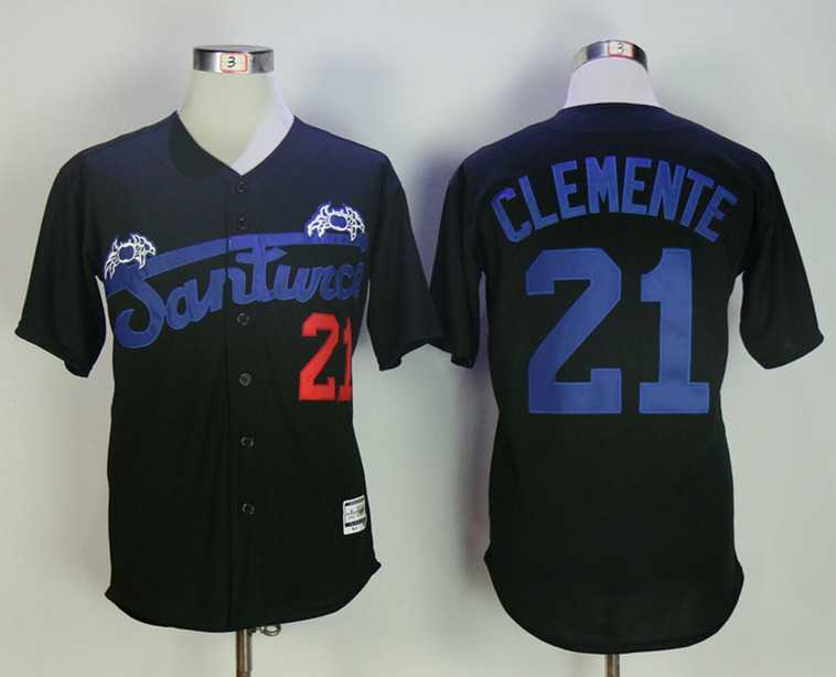 Puerto Rico Cangrejeros de Santurce 21 Roberto Clemente Black Throwback Baseball Jersey,We sell and wholesale Puerto Rico Cangrejeros de Santurce 21 Roberto Clemente Black Throwback Baseball Jersey on line form chian!