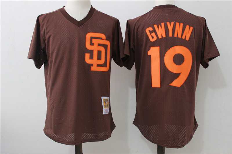 San Diego Padres #19 Tony Gwynn Brown Mitchell And Ness Throwback Pullover Jersey,We sell and wholesale San Diego Padres #19 Tony Gwynn Brown Mitchell And Ness Throwback Pullover Jersey on line form chian!