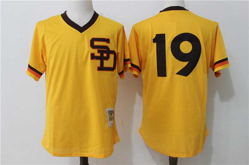 San Diego Padres #19 Tony Gwynn Yellow Mitchell And Ness Throwback Stitched Jersey,We sell and wholesale San Diego Padres #19 Tony Gwynn Yellow Mitchell And Ness Throwback Stitched Jersey on line form chian!