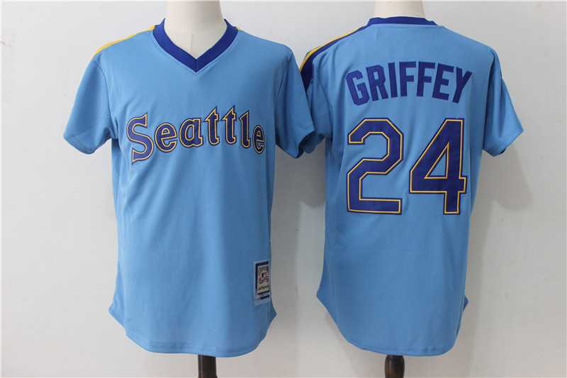 Seattle Mariners #24 Ken Griffey Blue Mitchell And Ness Throwback Pullover Stitched Jersey,We sell and wholesale Seattle Mariners #24 Ken Griffey Blue Mitchell And Ness Throwback Pullover Stitched Jersey on line form chian!