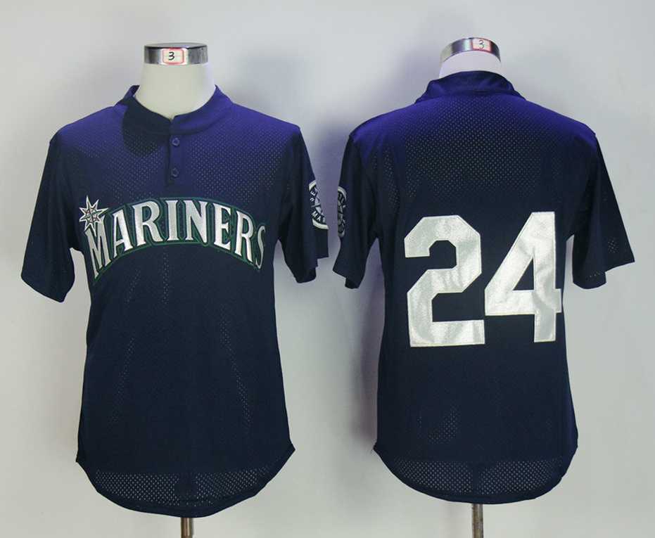 Seattle Mariners #24 Ken Griffey Jr. Navy BP Throwback Jersey,We sell and wholesale Seattle Mariners #24 Ken Griffey Jr. Navy BP Throwback Jersey on line form chian!