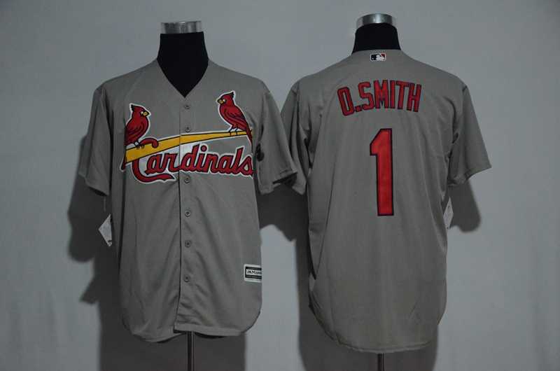 St. Louis Cardinals #1 Ozzie Smith Gray New Cool Base Stitched Jersey,We sell and wholesale St. Louis Cardinals #1 Ozzie Smith Gray New Cool Base Stitched Jersey on line form chian!