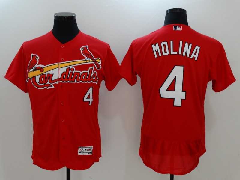 St. Louis Cardinals #4 Yadier Molina Red Flexbase Stitched Jersey,We sell and wholesale St. Louis Cardinals #4 Yadier Molina Red Flexbase Stitched Jersey on line form chian!