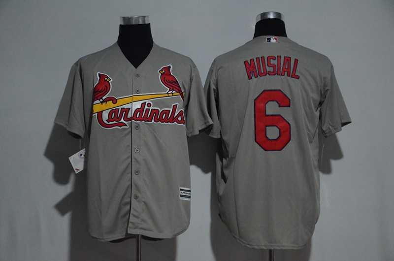 St. Louis Cardinals #6 Stan Musial Gray New Cool Base Stitched Jersey,We sell and wholesale St. Louis Cardinals #6 Stan Musial Gray New Cool Base Stitched Jersey on line form chian!