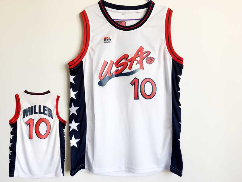 Team USA Basketball #10 Reggie Miller White Dream Team III Jersey,We sell and wholesale Team USA Basketball #10 Reggie Miller White Dream Team III Jersey on line form chian!