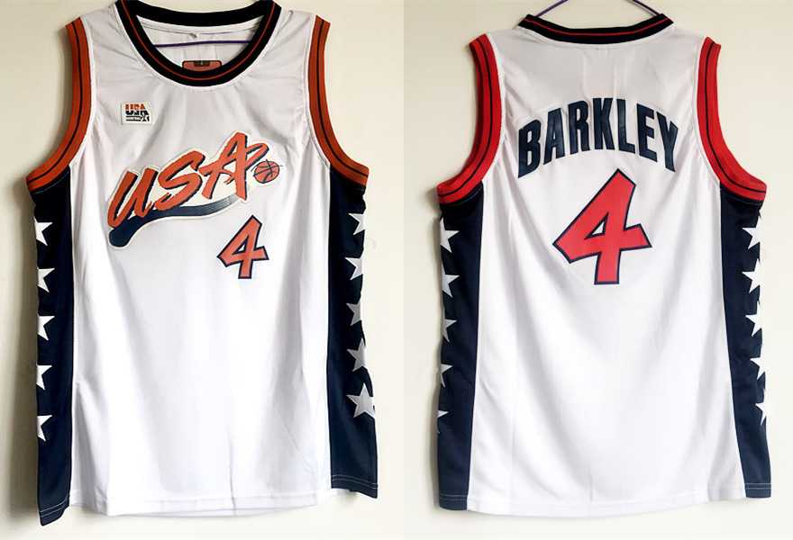 Team USA Basketball #4 Charles Barkley White Dream Team III Jersey,We sell and wholesale Team USA Basketball #4 Charles Barkley White Dream Team III Jersey on line form chian!