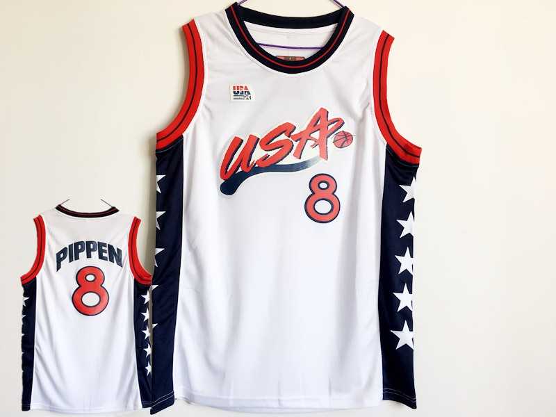 Team USA Basketball #8 Scottie Pippen White Dream Team III Jersey,We sell and wholesale Team USA Basketball #8 Scottie Pippen White Dream Team III Jersey on line form chian!