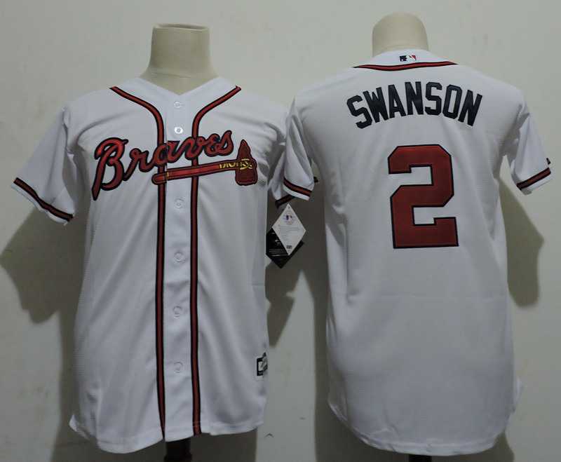 Youth Atlanta Braves #2 Dansby Swanson White New Cool Base Jersey,We sell and wholesale Youth Atlanta Braves #2 Dansby Swanson White New Cool Base Jersey on line form chian!