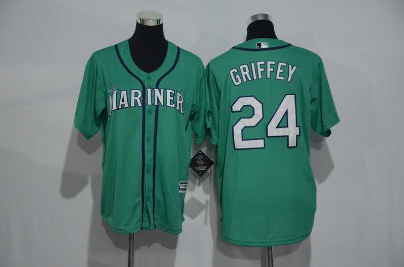 Youth Seattle Mariners #24 Ken Griffey Jr. Green New Cool Base Jersey,We sell and wholesale Youth Seattle Mariners #24 Ken Griffey Jr. Green New Cool Base Jersey on line form chian!