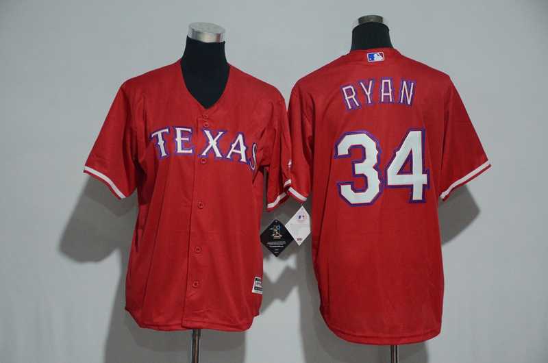 Youth Texas Rangers #34 Nolan Ryan Red New Cool Base Jersey,We sell and wholesale Youth Texas Rangers #34 Nolan Ryan Red New Cool Base Jersey on line form chian!