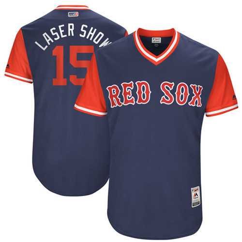 Boston Red Sox #15 Dustin Pedroia Laser Show Majestic Navy 2017 Players Weekend Jersey,We sell and wholesale Boston Red Sox #15 Dustin Pedroia Laser Show Majestic Navy 2017 Players Weekend Jersey on line form chian!