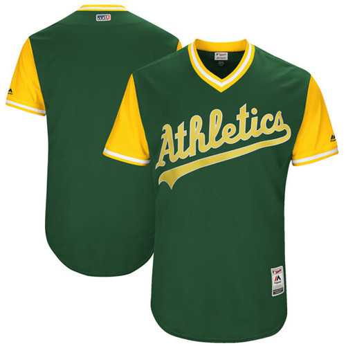 Customized Men's Oakland Athletics Majestic Green 2017 Players Weekend Team Jersey,We sell and wholesale Customized Men's Oakland Athletics Majestic Green 2017 Players Weekend Team Jersey on line form chian!