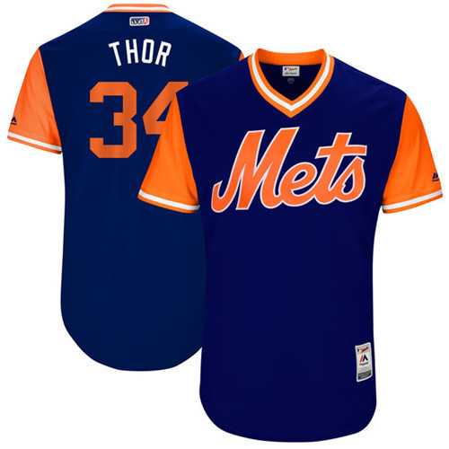 New York Mets #34 Noah Syndergaard Thor Majestic Royal 2017 Players Weekend Jersey,We sell and wholesale New York Mets #34 Noah Syndergaard Thor Majestic Royal 2017 Players Weekend Jersey on line form chian!