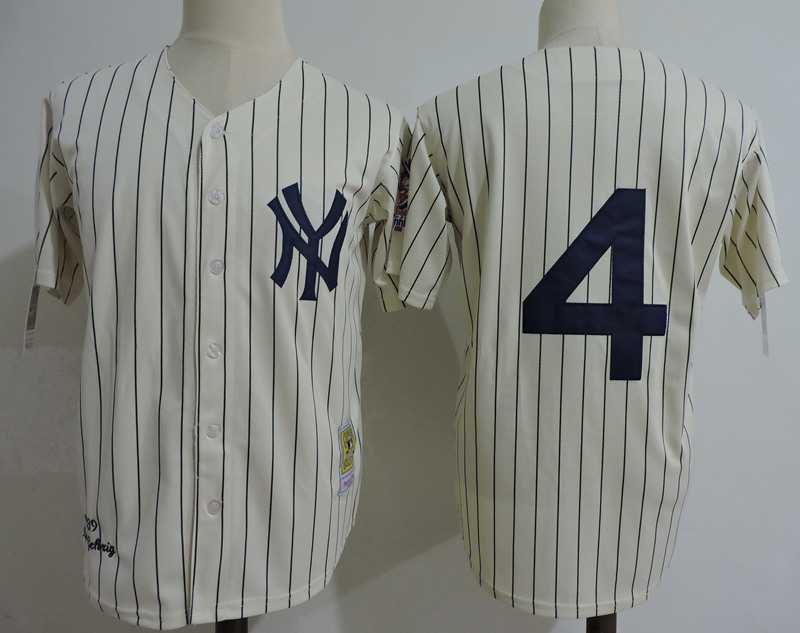New York Yankees #4 Lou Gehrig (No Name) Cream Cooperstown Collection Stitched Jerseys,We sell and wholesale New York Yankees #4 Lou Gehrig (No Name) Cream Cooperstown Collection Stitched Jerseys on line form chian!