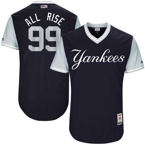 New York Yankees #99 Aaron Judge All Rise Majestic Navy 2017 Players Weekend Jersey,We sell and wholesale New York Yankees #99 Aaron Judge All Rise Majestic Navy 2017 Players Weekend Jersey on line form chian!