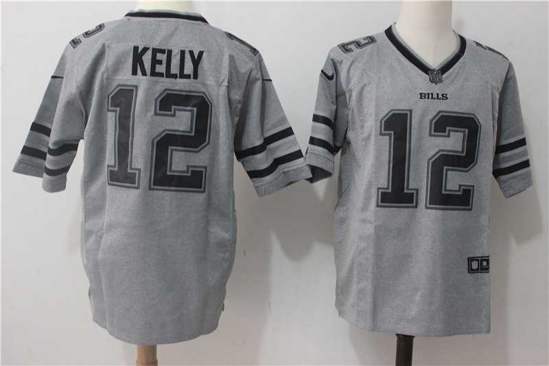 Nike Buffalo Bills #12 Jim Kelly Gridiron Gray II Stitched Limited Jersey,We sell and wholesale Nike Buffalo Bills #12 Jim Kelly Gridiron Gray II Stitched Limited Jersey on line form chian!
