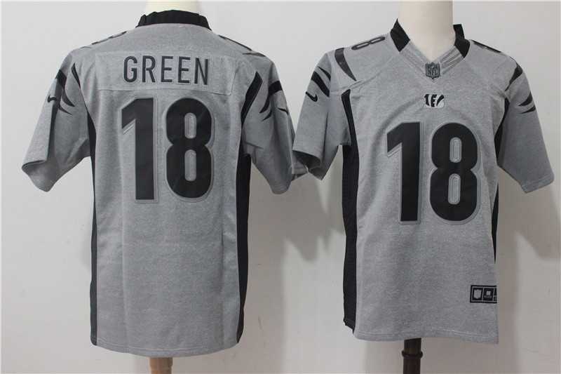 Nike Cincinnati Bengals #18 A.J. Green Gridiron Gray II Stitched Limited Jersey,We sell and wholesale Nike Cincinnati Bengals #18 A.J. Green Gridiron Gray II Stitched Limited Jersey on line form chian!