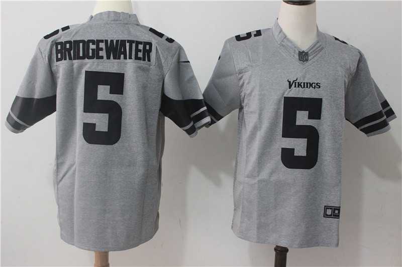Nike Minnesota Vikings #5 Teddy Bridgewater Gridiron Gray II Stitched Limited Jersey,We sell and wholesale Nike Minnesota Vikings #5 Teddy Bridgewater Gridiron Gray II Stitched Limited Jersey on line form chian!