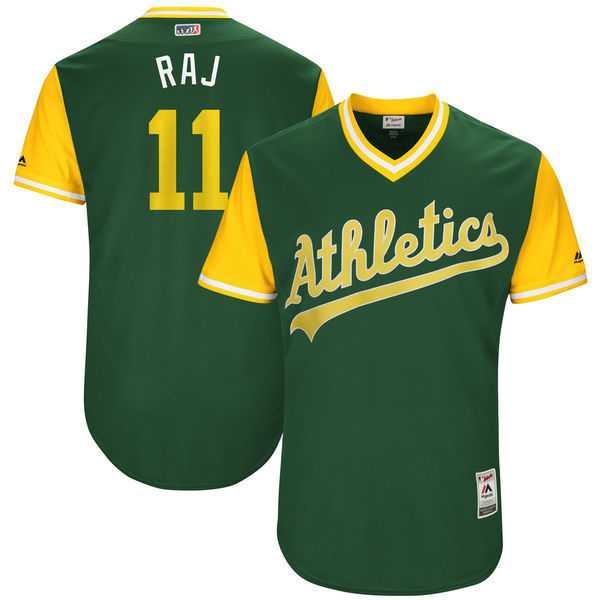 Oakland Athletics #11 Rajai Davis Raj Majestic Green 2017 Players Weekend Jersey,We sell and wholesale Oakland Athletics #11 Rajai Davis Raj Majestic Green 2017 Players Weekend Jersey on line form chian!
